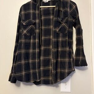 Plaid Black and Brown Women's Jacket